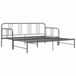 vidaXL Cadre de canapé-lit extensible sans matelas gris métal 90x200cm
