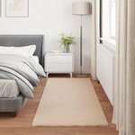 vidaXL Tapis en Fourrure Synthétique de Lapin Olite Taupe 100 x 200 cm