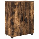 vidaXL Ensemble de mobilier de salle de bain 4 Pièces Chêne fumé