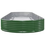 vidaXL Lit surélevé de jardin Acier galvanisé 523x140x36cm Vert