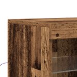 Buffet vidaXL avec Lumières LED Vieux Bois 163x37x100 cm Bois d'ingénierie