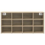 vidaXL Cabinet à chaussures avec étagère avec stockage Chêne sonoma 103x30x51 cm