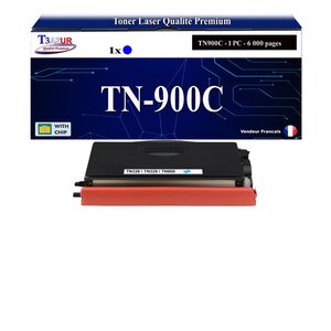 T3AZUR -Toner compatible avec Brother TN900 (TN900C) pour Brother HL-L9200CDWT  HL-L9300CDWTT  MFC-L9550CDWT - Cyan
