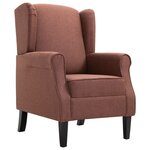 vidaXL Fauteuil marron tissu