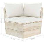 vidaXL Salon de jardin palette 7 Pièces avec coussins bois d'épicéa