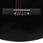vidaXL Guitare découpée classique occidentale égaliseur 6 cordes Noir