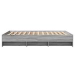 vidaXL Cadre de lit sonoma gris 140x200 cm bois d'ingénierie