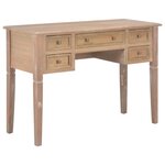 Bureau table meuble travail informatique marron 109 5 cm bois 0502120