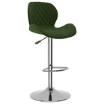 vidaXL Tabourets de bar lot de 2 vert foncé velours