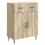 vidaXL Buffet Chêne Sonoma 66 x 34 5 x 89 5 cm Bois d'ingénierie