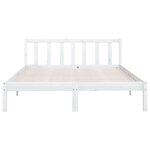 vidaXL Cadre de lit sans matelas blanc bois massif 140x190 cm