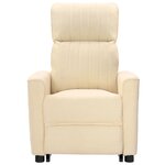 vidaXL Fauteuil Crème Tissu