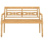 vidaXL Salon de jardin 4 Pièces avec coussins Bois de teck solide