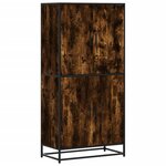 vidaXL Buffet haut chêne fumé 68x35x139 cm bois d'ingénierie