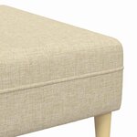 Sofa en tissu avec coussin 3 Pièces Crème 208 cm tissu