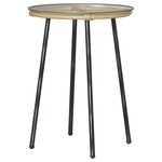 vidaXL Ensemble de salle à manger pour jardin 3 pc Marron et Crème