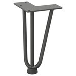 vidaXL Pieds en épingle à cheveux pour table basse 4 pièces Anthracite 20 cm Acier massif