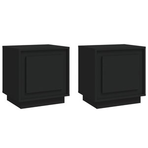 vidaXL Tables de chevet 2 Pièces noir 44x35x45 cm bois d'ingénierie