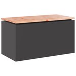 vidaXL Banc de jardin Noir 80 x 40 x 43 cm Acier