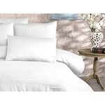 Parure de lit - housse de couette 220 x 240 + 2 taies d'oreiller 60 x 60  70  polyester - Blanc