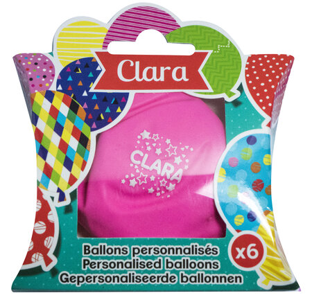 Ballons de baudruche prénom Clara