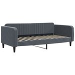 vidaXL Lit de jour avec gigogne sans matelas gris foncé 90x200 cm