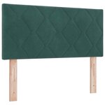 vidaXL Lit à ressorts avec matelas Vert foncé 90 x 190 cm tissu