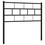 vidaXL Tête de lit métal noir 90 cm
