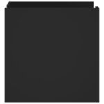 vidaXL Table de chevet noir 45x50x50 cm bois d’ingénierie