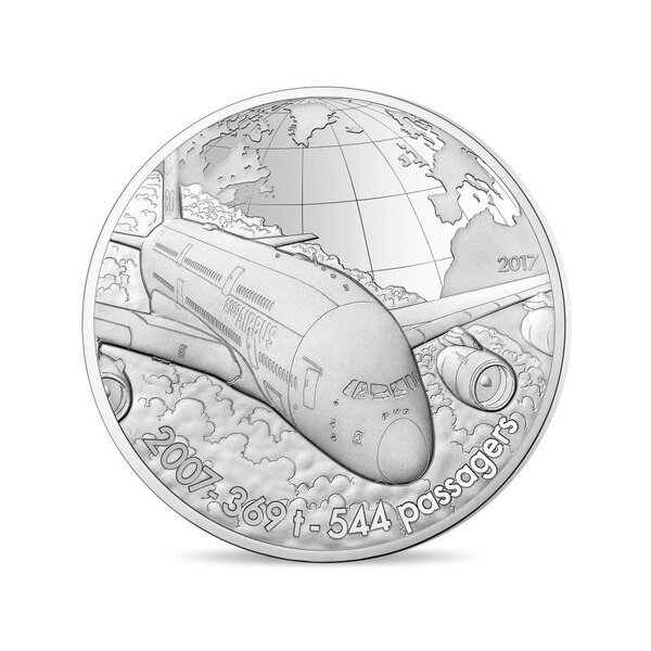 Pièce de monnaie 10 euro France 2017 argent BE – Airbus A380