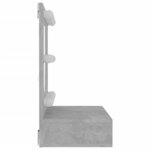 vidaXL Armoire à miroir avec LED Gris béton 60x31 5x62 cm