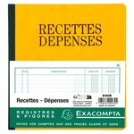 Registre exacompta 930 piqûre recettes - dépenses 2 colonnes