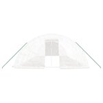 vidaXL Serre avec cadre en acier blanc 50 m² 10x5x2 3 m
