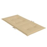 vidaXL Coussins de chaise à dossier bas lot de 2 beige mélangé tissu