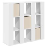 vidaXL Buffet avec tiroir Blanc 88 5 x 29 x 84 5 cm