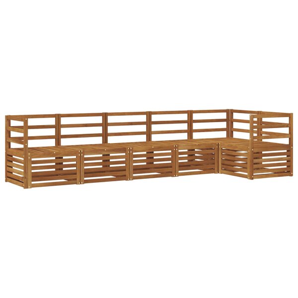 vidaXL Ensemble de canapés d'extérieur 6 pc Naturel Polyester
