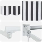 vidaXL Auvent rétractable Anthracite et blanc 4 x 2 m