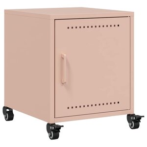 vidaXL Table de chevet rose 36x38 5x43 5 cm acier
