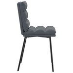vidaXL Chaises à manger lot de 6 gris foncé velours
