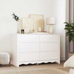 vidaXL Commode Drammen Blanc 111 x 43 x 73 5 cm Bois de pin massif