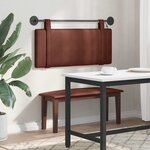vidaXL Tête de lit suspendue Avec lumière LED Brun Brillant PU antique