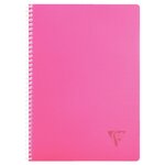 Cahier spirales clairefontaine linicolor - a4 21 x 29 7 cm - grands carreaux - 100 pages - lot de 5