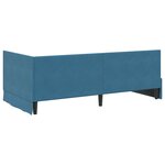 vidaXL Cadre de lit d'angle avec tête de lit Bleu 90 x 200 cm Velours