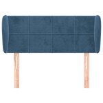 vidaXL Tête de lit avec oreilles Bleu foncé 83x23x78/88 cm Velours