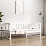 vidaXL Lit de jour sans matelas blanc 75x190 cm bois de pin massif