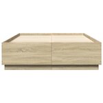 vidaXL Cadre de lit avec lumières LED chêne sonoma 120x200 cm
