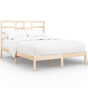 vidaXL Cadre de lit sans matelas bois massif 120x190 cm