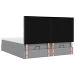 VidaXL Cadre de lit ottoman et matelas gris clair 200x200cm tissu