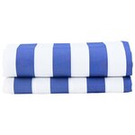 vidaXL Toile de rechange pour store banne Bleu et blanc 10 x 1.6 m