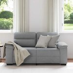 vidaXL Canapé à 2 places gris clair 120 cm tissu